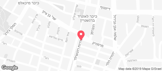 מלגו ומלבר תל אביב - מפה