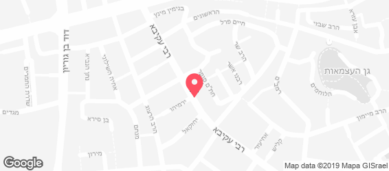 פלאפל רבי עקיבא - מפה