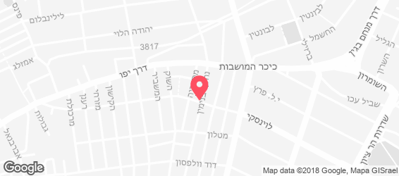 לוינסקי פסטה בר - מפה